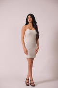 Pearl white mini dress