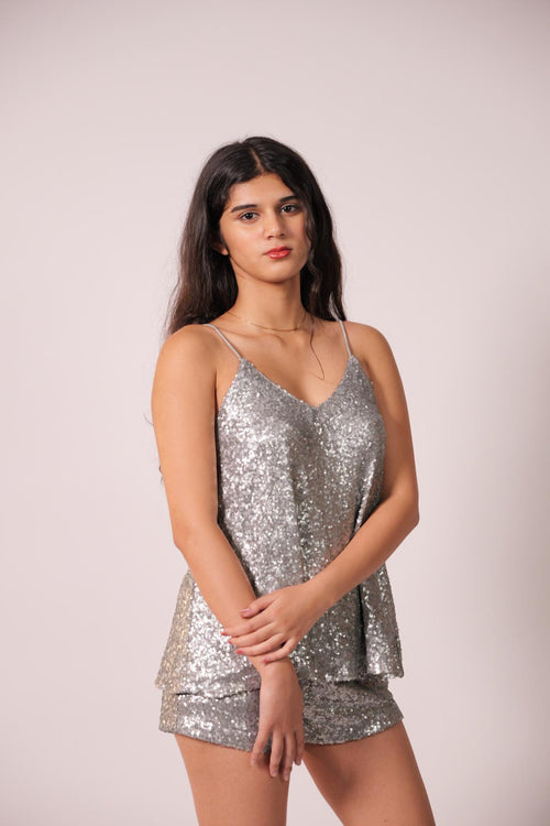 Silver Sequin Co-ord set
